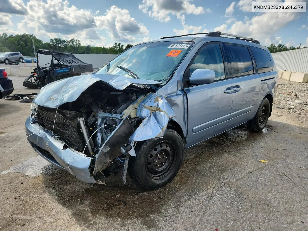 2008 Kia Sedona Ex VIN: KNDMB233X86246379 Lot: 61808115