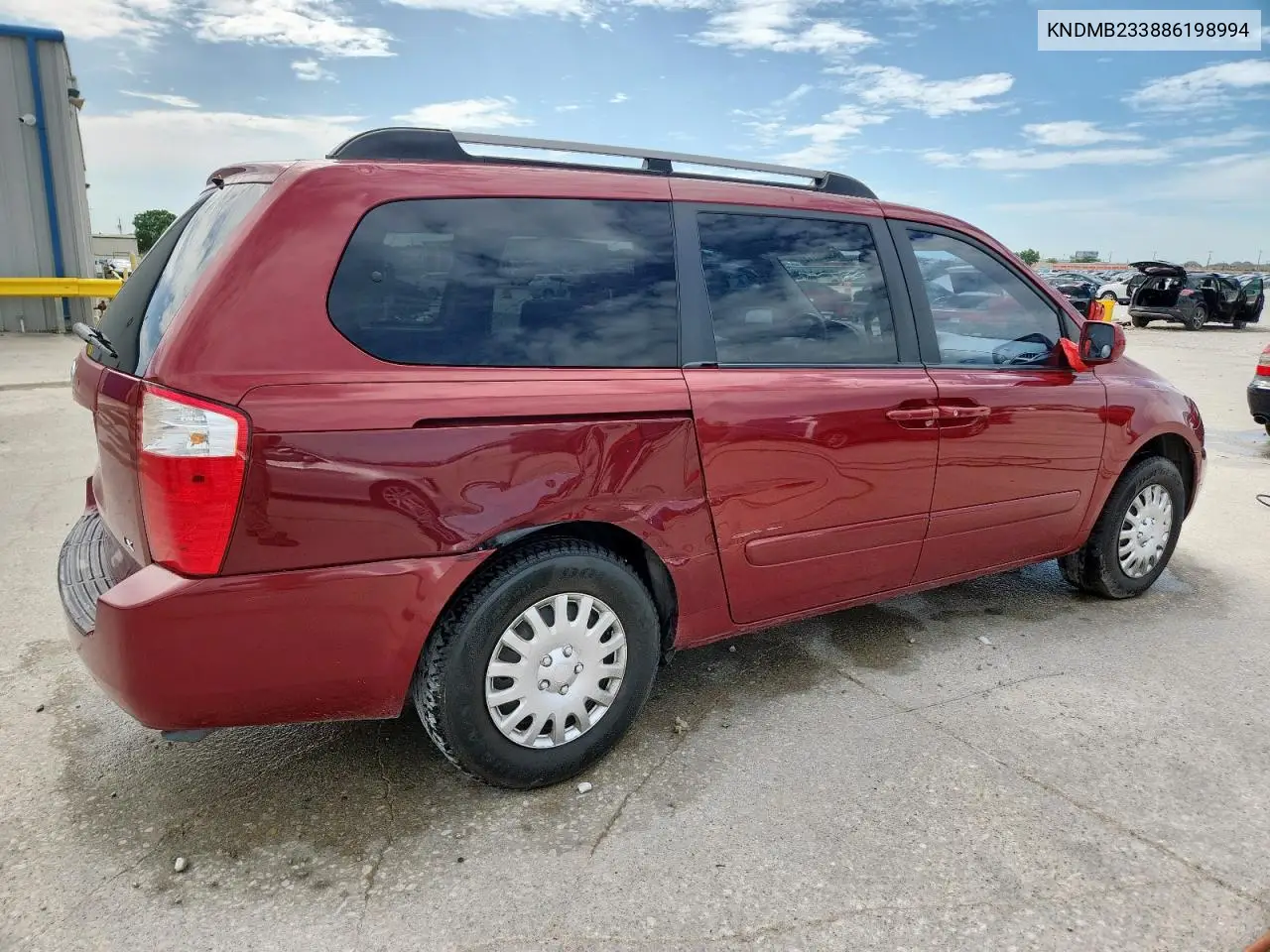 2008 Kia Sedona Ex VIN: KNDMB233886198994 Lot: 63029915