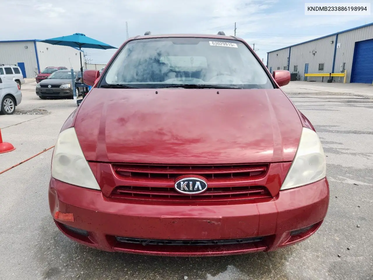 2008 Kia Sedona Ex VIN: KNDMB233886198994 Lot: 63029915