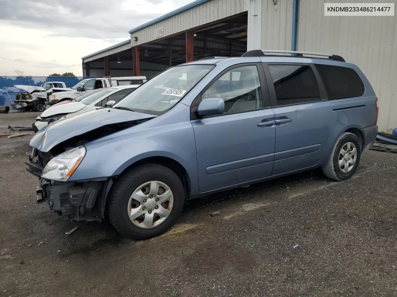 2008 Kia Sedona Ex VIN: KNDMB233486214477 Lot: 63501925
