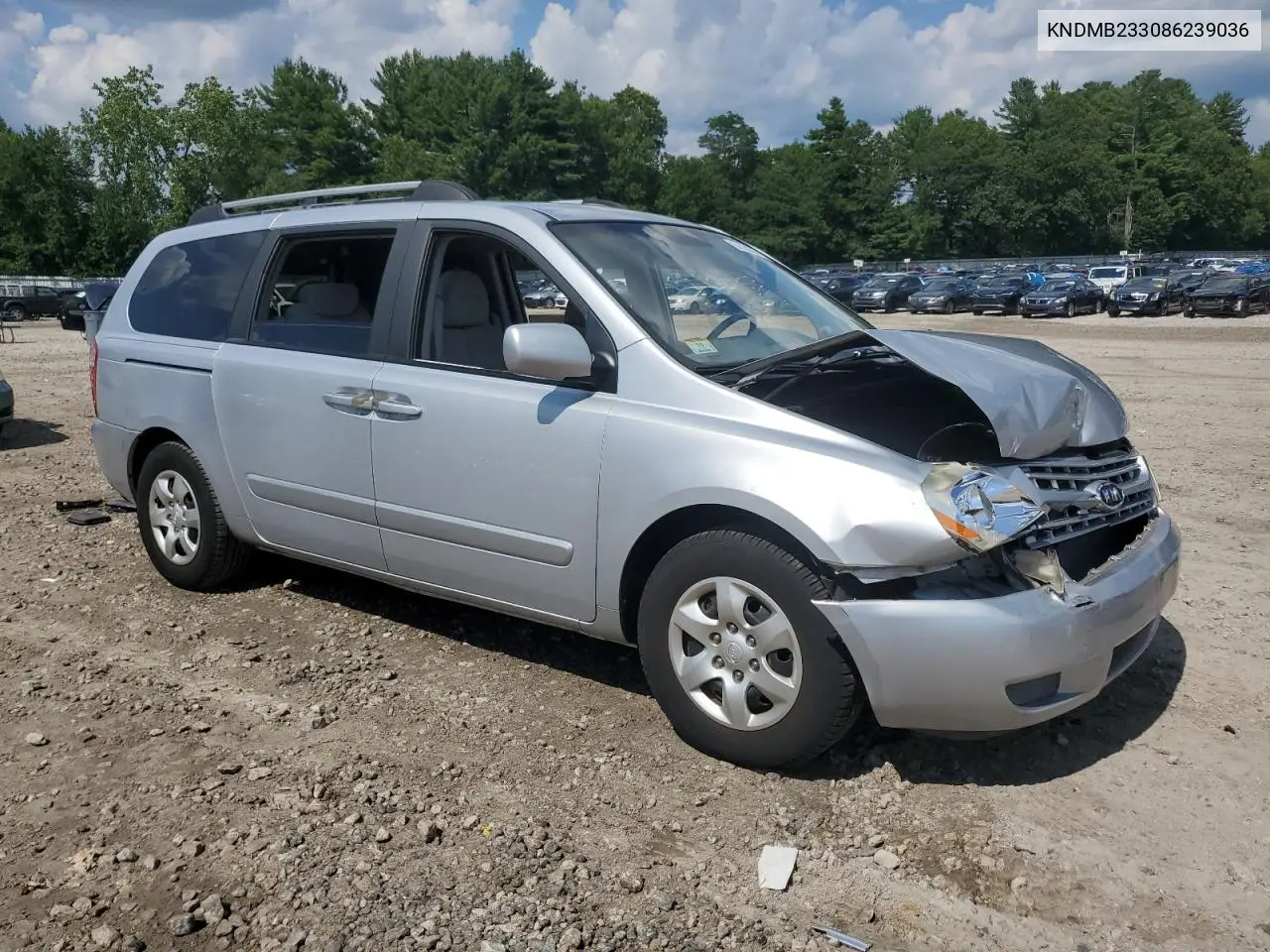 2008 Kia Sedona Ex VIN: KNDMB233086239036 Lot: 64736555