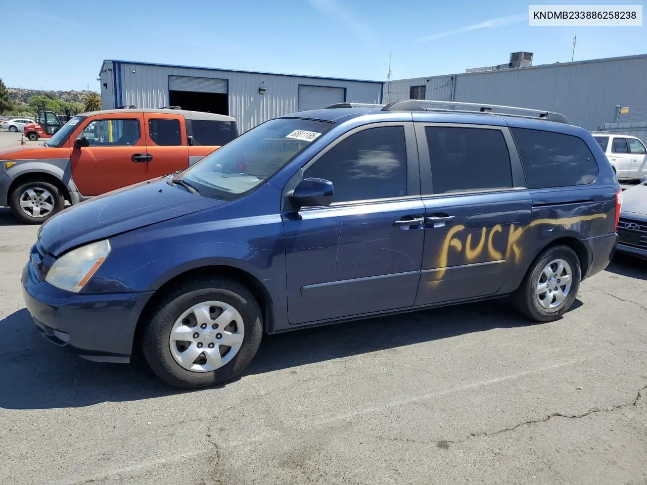 2008 Kia Sedona Ex VIN: KNDMB233886258238 Lot: 65811185