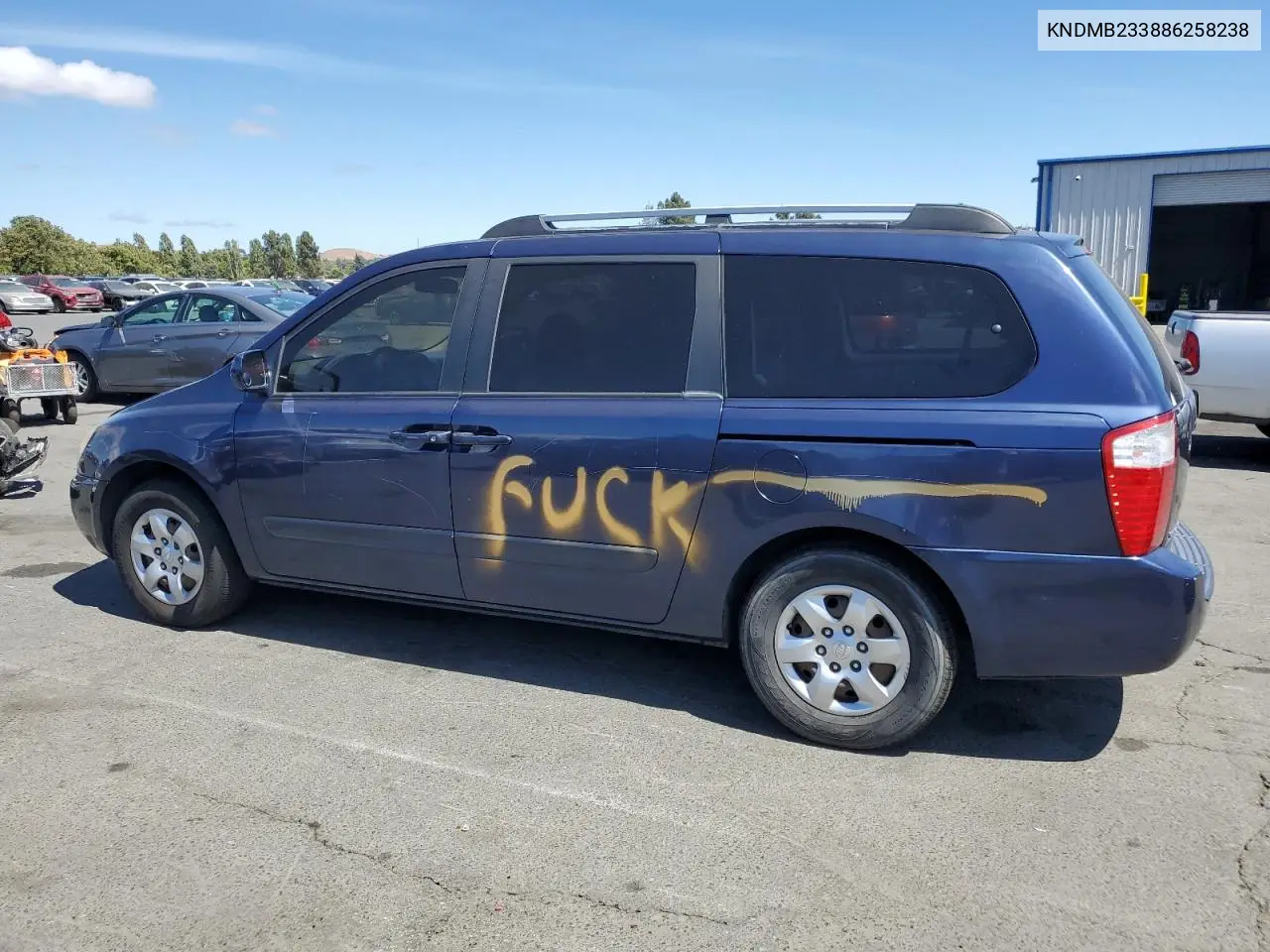 2008 Kia Sedona Ex VIN: KNDMB233886258238 Lot: 65811185