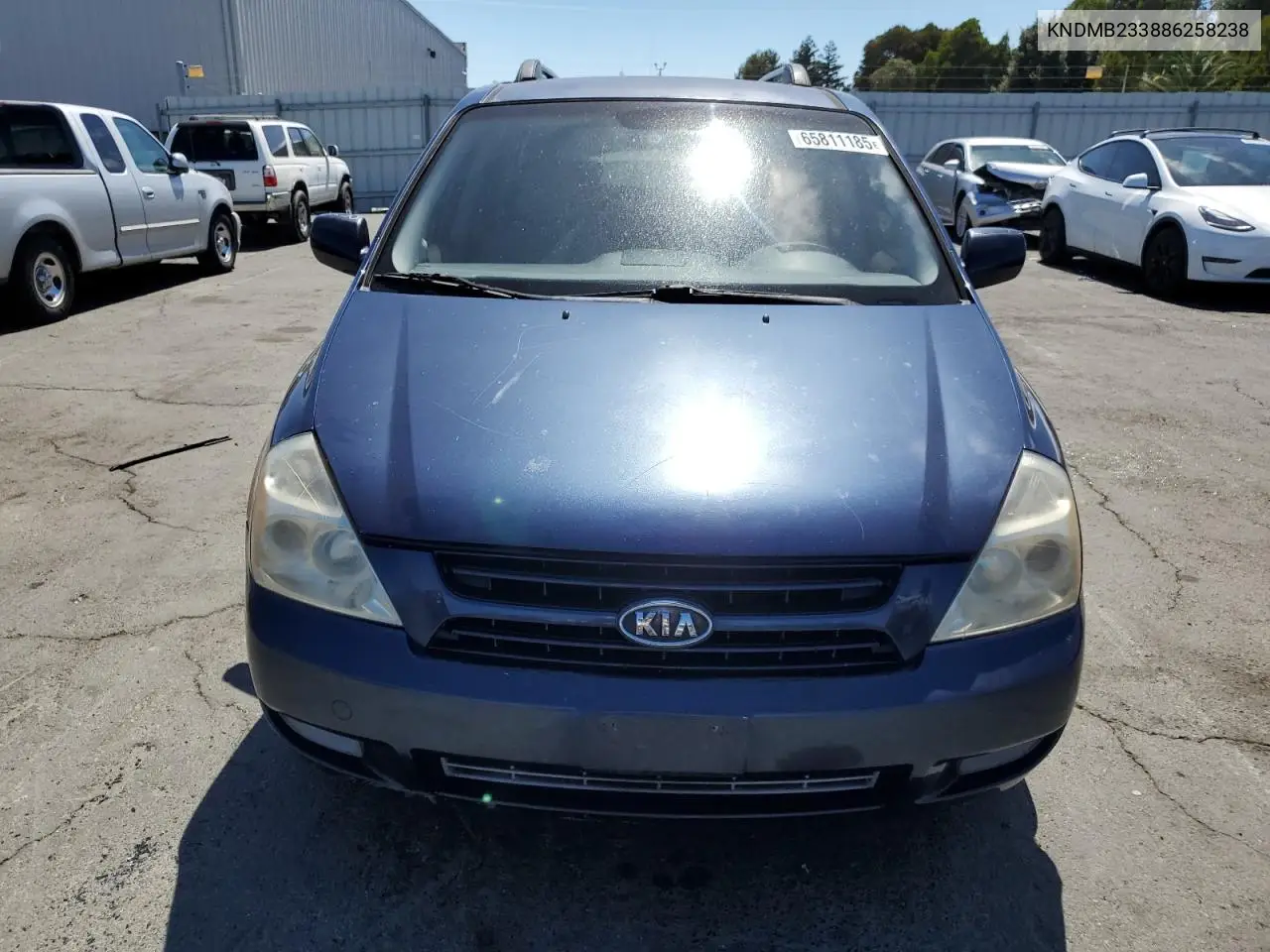 2008 Kia Sedona Ex VIN: KNDMB233886258238 Lot: 65811185