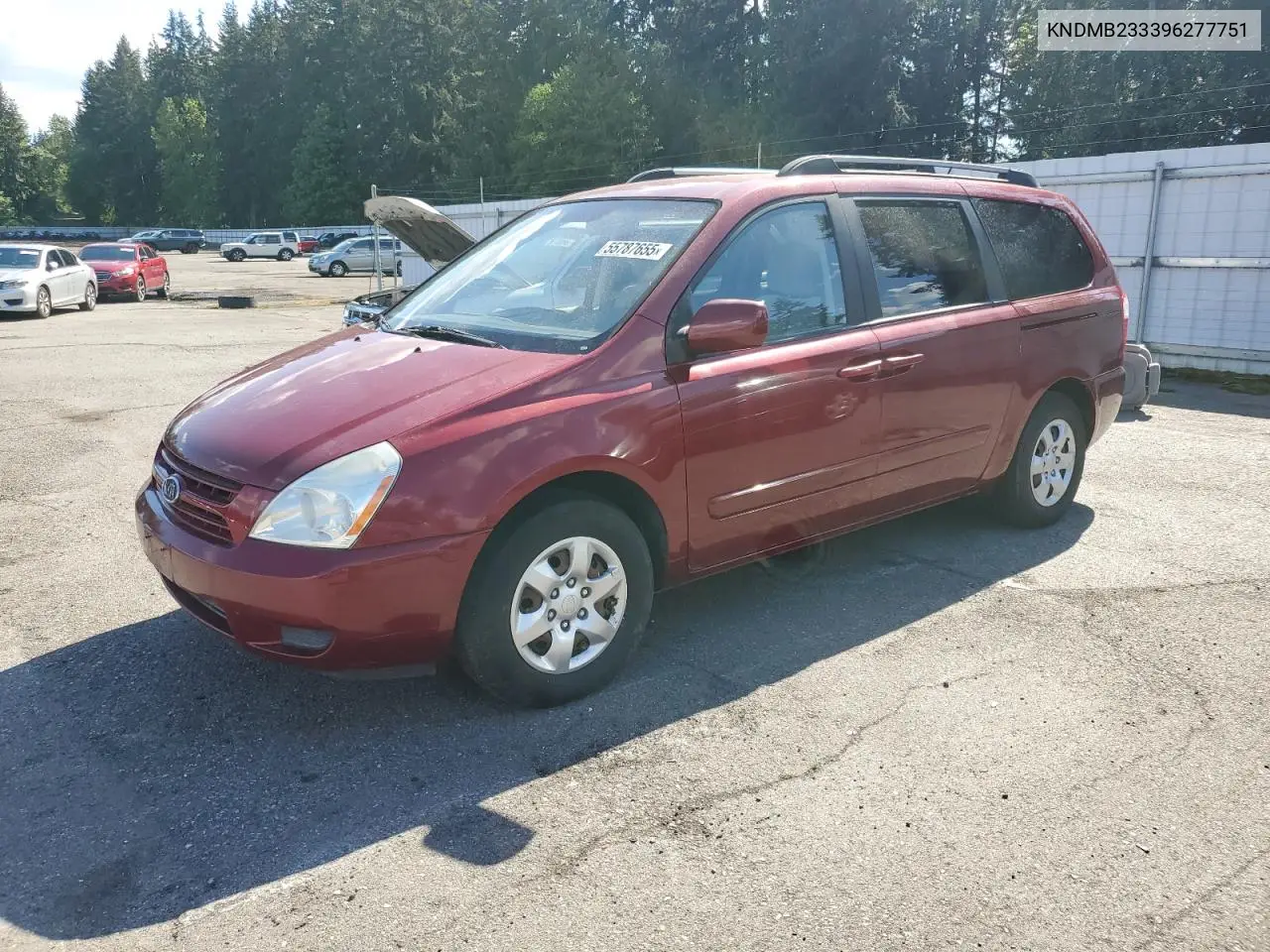 2009 Kia Sedona Ex VIN: KNDMB233396277751 Lot: 55787655