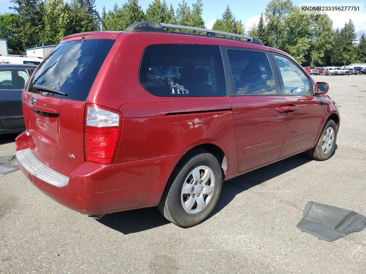 2009 Kia Sedona Ex VIN: KNDMB233396277751 Lot: 55787655