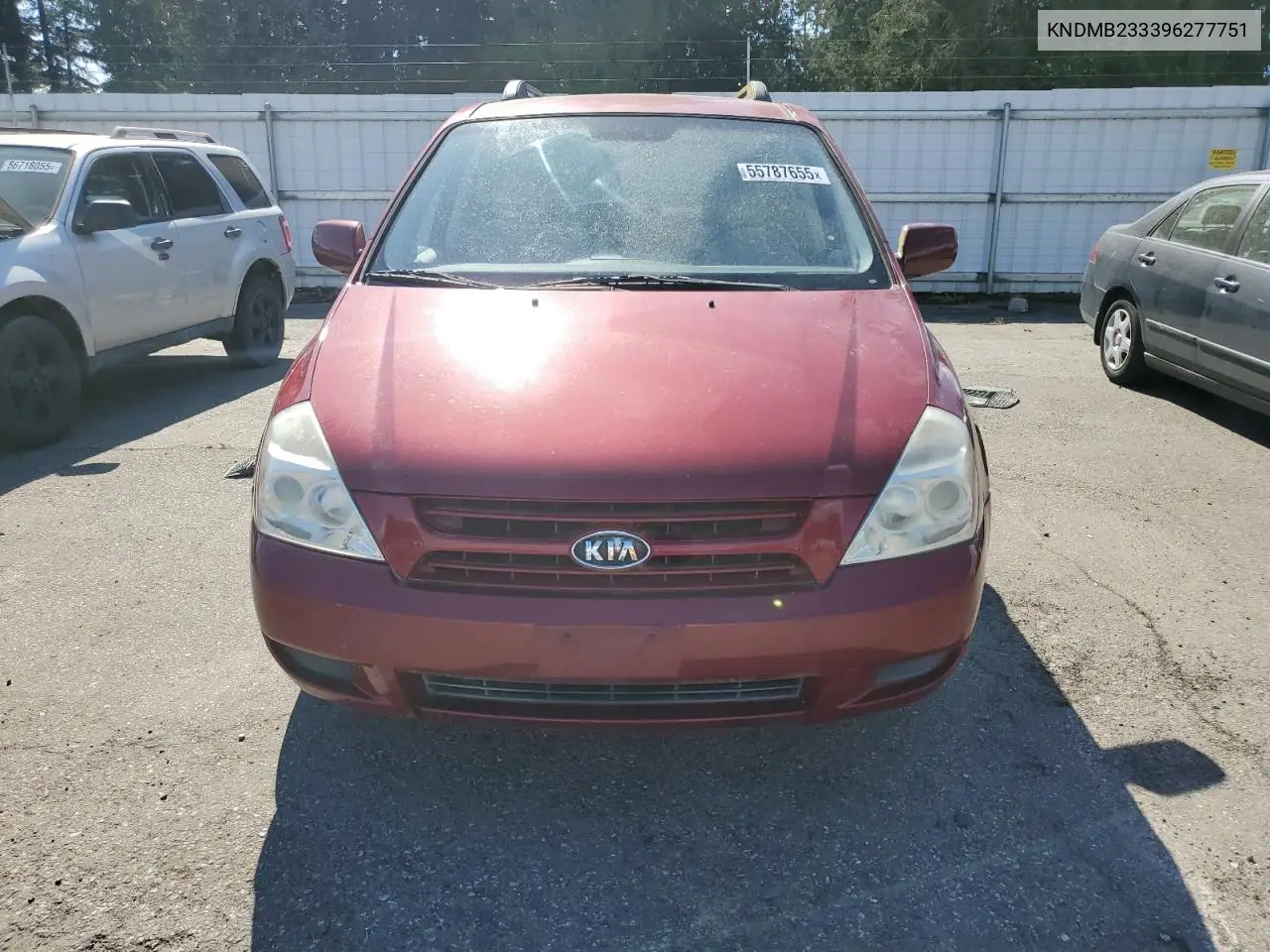 2009 Kia Sedona Ex VIN: KNDMB233396277751 Lot: 55787655