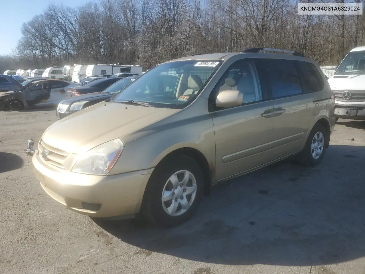 2010 Kia Sedona Lx VIN: KNDMG4C31A6329024 Lot: 48984155