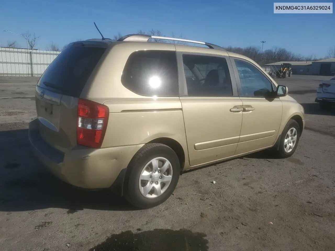 2010 Kia Sedona Lx VIN: KNDMG4C31A6329024 Lot: 48984155
