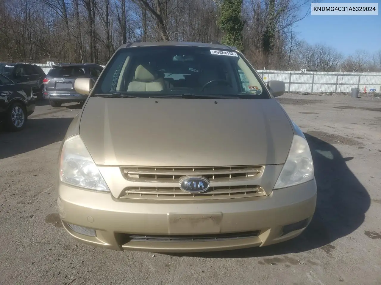 2010 Kia Sedona Lx VIN: KNDMG4C31A6329024 Lot: 48984155