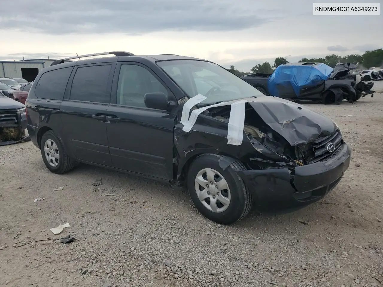 2010 Kia Sedona Lx VIN: KNDMG4C31A6349273 Lot: 61358745