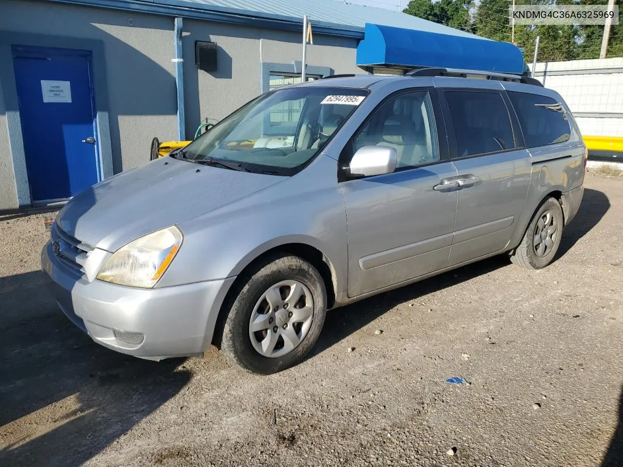 2010 Kia Sedona Lx VIN: KNDMG4C36A6325969 Lot: 62947995