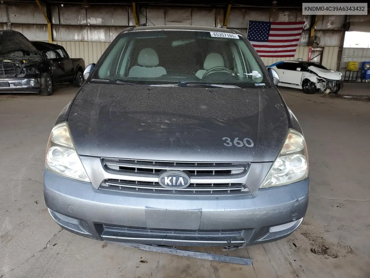 2010 Kia Sedona Lx VIN: KNDMG4C39A6343432 Lot: 65357105