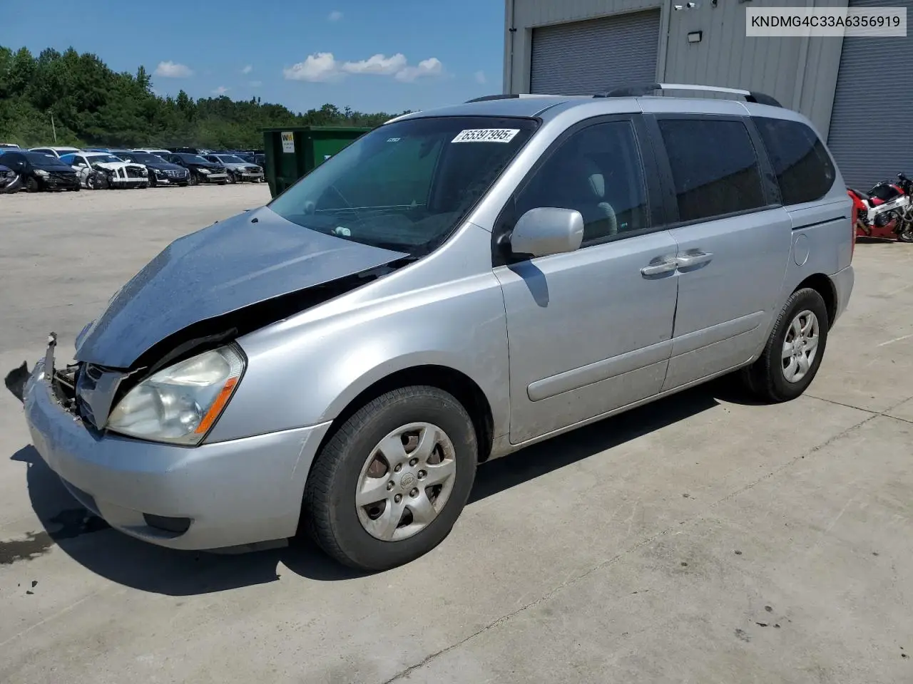 2010 Kia Sedona Lx VIN: KNDMG4C33A6356919 Lot: 65397995