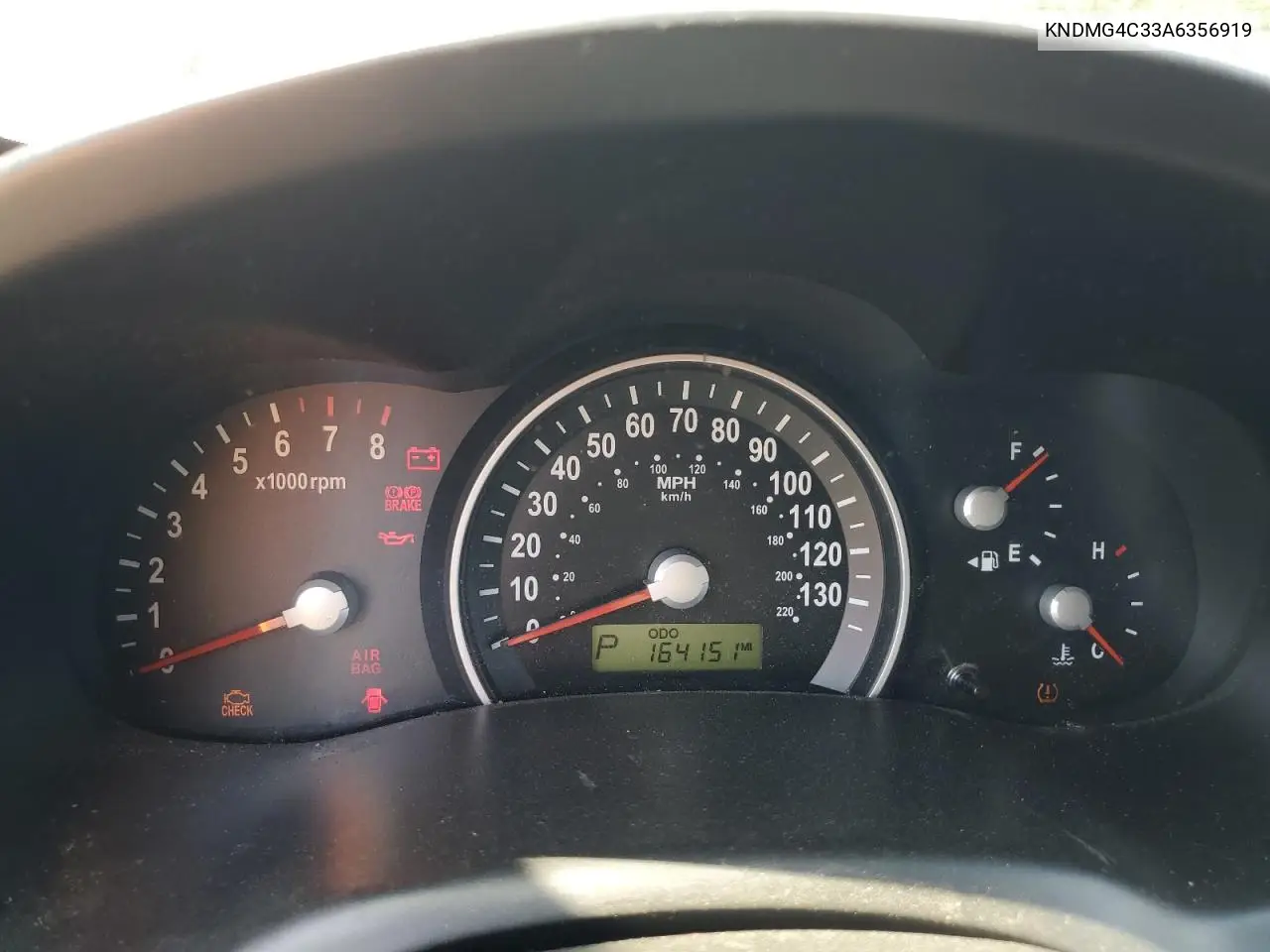 2010 Kia Sedona Lx VIN: KNDMG4C33A6356919 Lot: 65397995