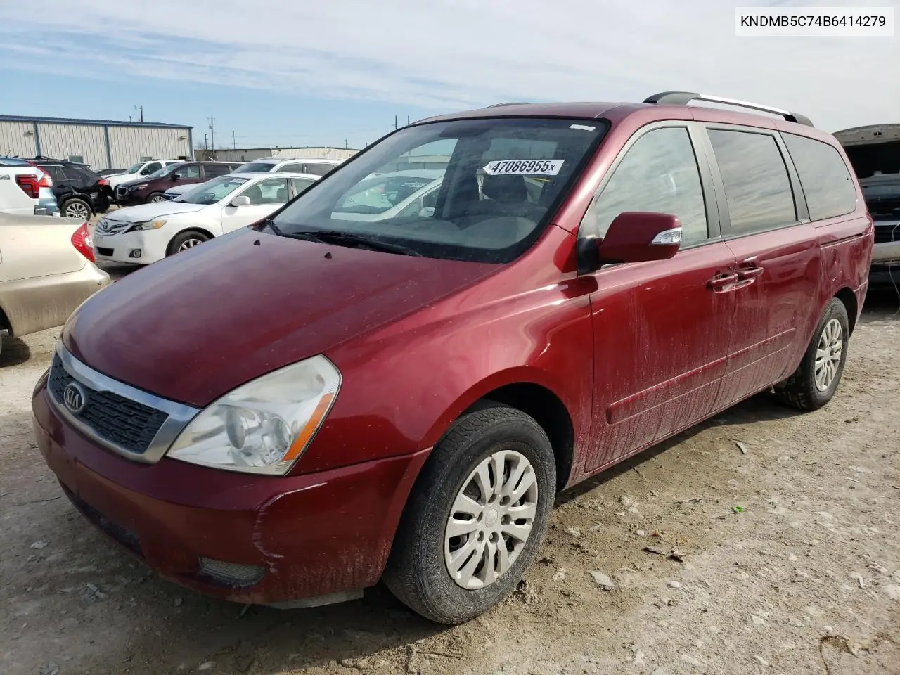 2011 Kia Sedona Lx VIN: KNDMG4C74B6414279 Lot: 47086955