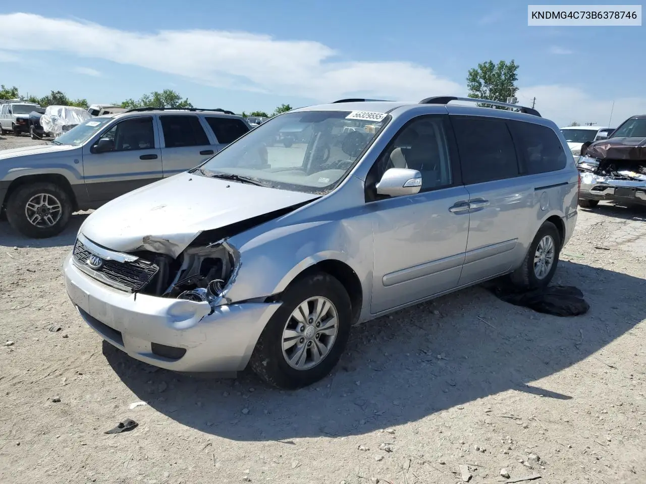 2011 Kia Sedona Lx VIN: KNDMG4C73B6378746 Lot: 56329555