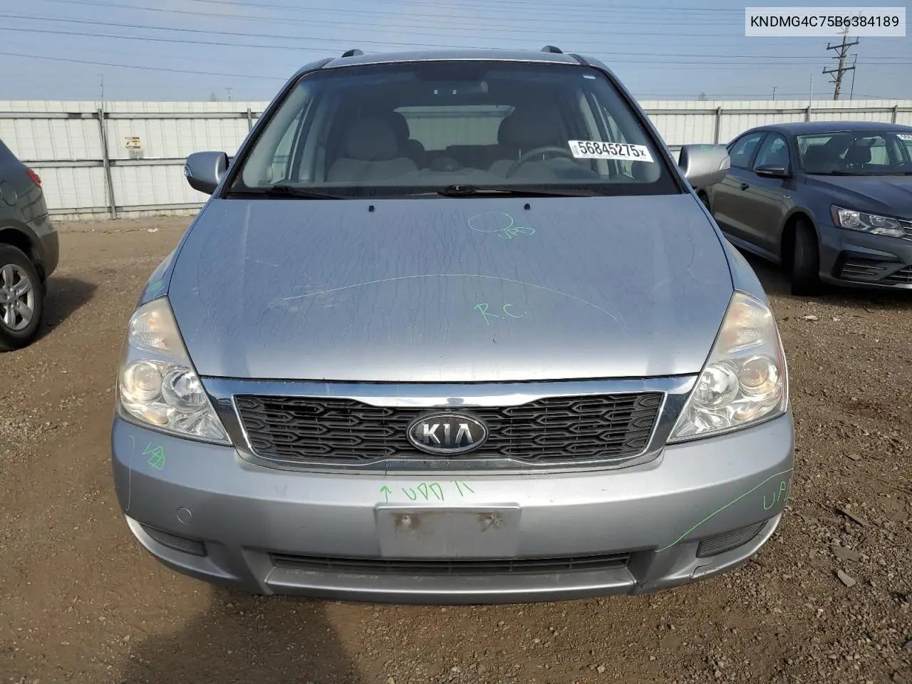 2011 Kia Sedona Lx VIN: KNDMG4C75B6384189 Lot: 56845275