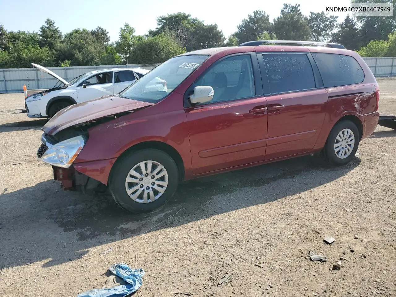 2011 Kia Sedona Lx VIN: KNDMG4C7XB6407949 Lot: 60655265