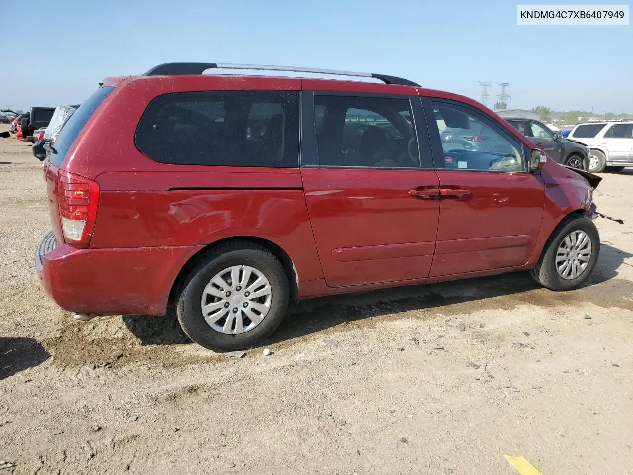 2011 Kia Sedona Lx VIN: KNDMG4C7XB6407949 Lot: 60655265