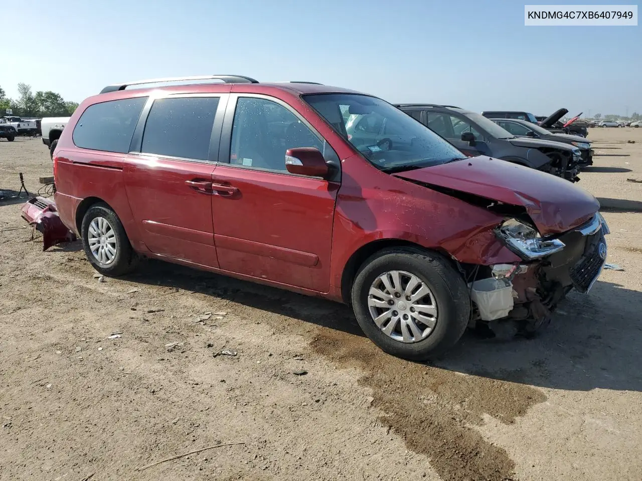 2011 Kia Sedona Lx VIN: KNDMG4C7XB6407949 Lot: 60655265