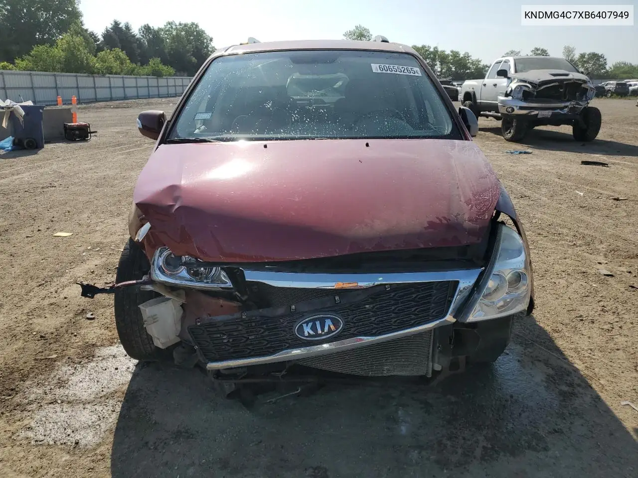 2011 Kia Sedona Lx VIN: KNDMG4C7XB6407949 Lot: 60655265