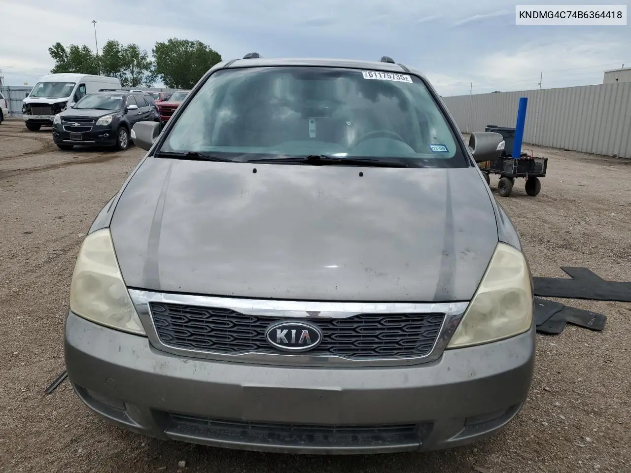 2011 Kia Sedona Lx VIN: KNDMG4C74B6364418 Lot: 61175735
