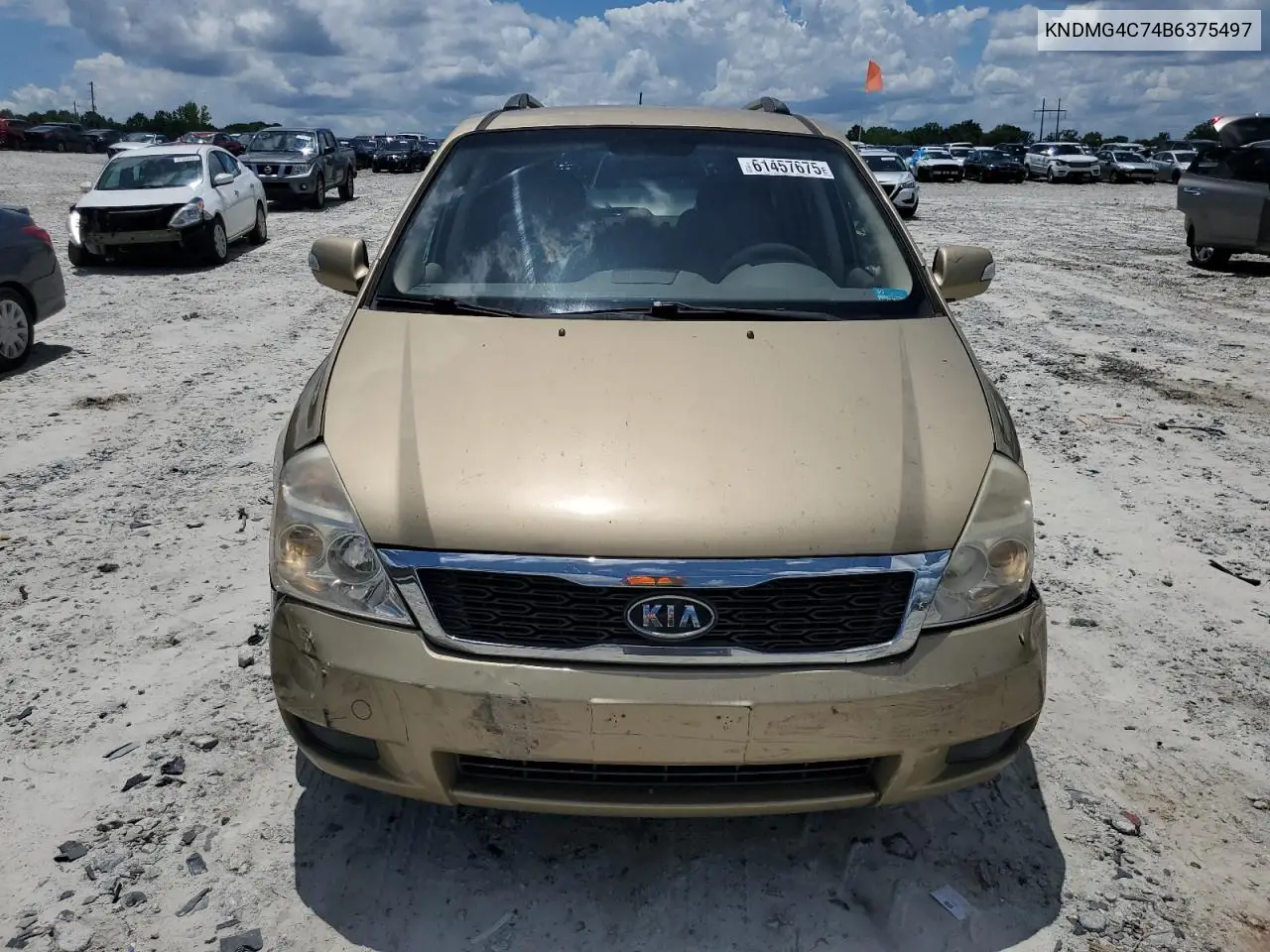 2011 Kia Sedona Lx VIN: KNDMG4C74B6375497 Lot: 61457675
