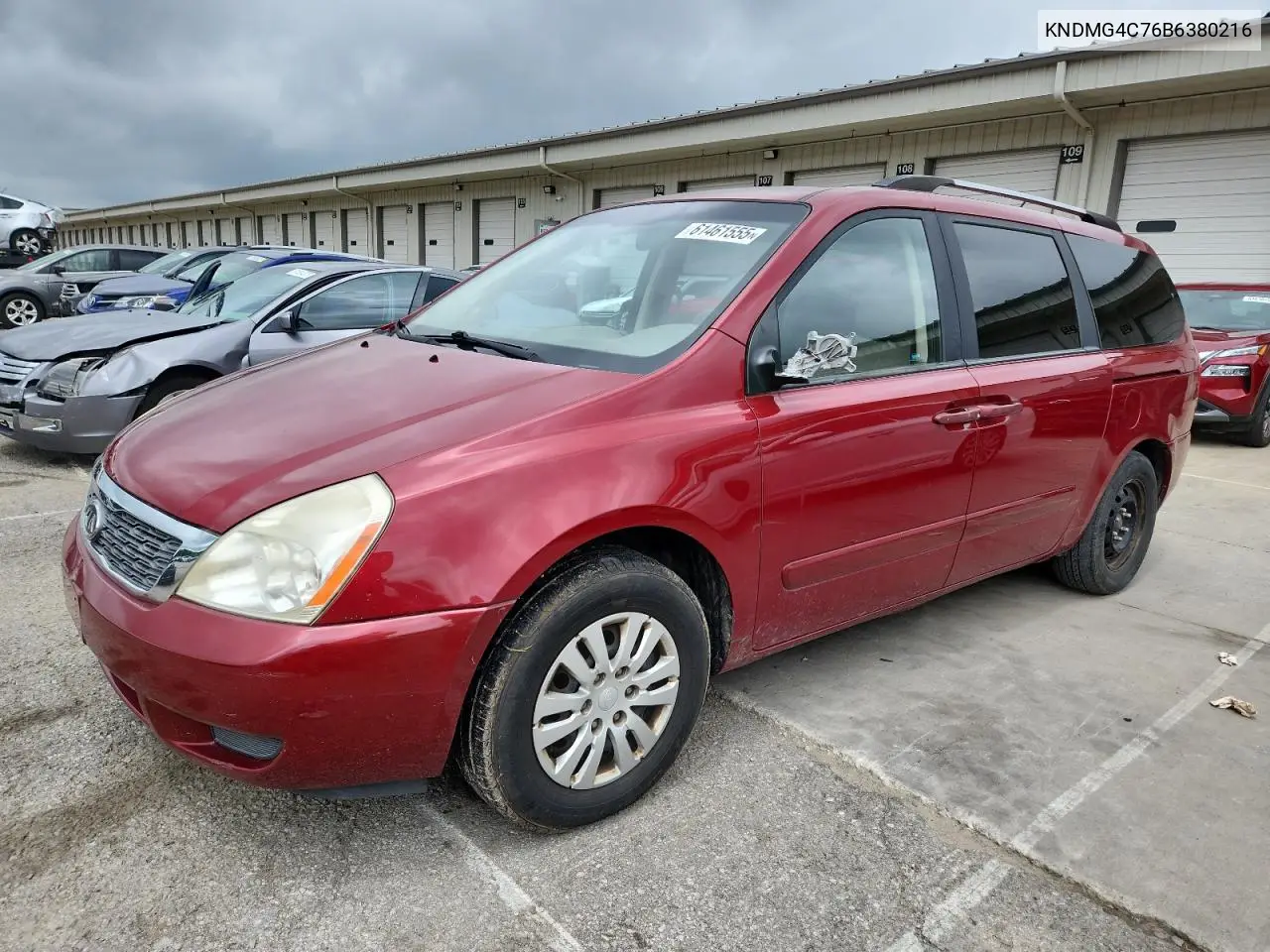 2011 Kia Sedona Lx VIN: KNDMG4C76B6380216 Lot: 61461555