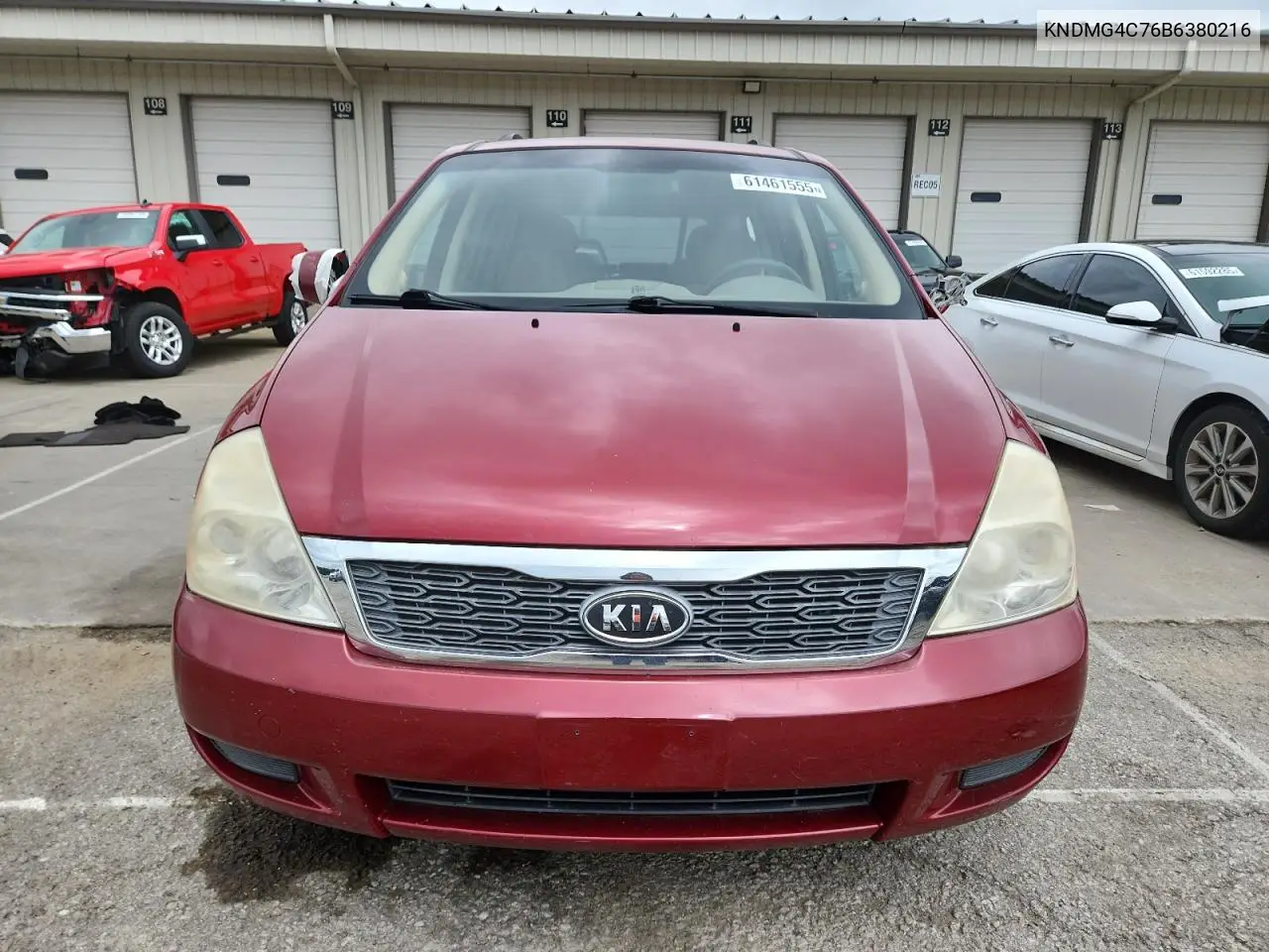 2011 Kia Sedona Lx VIN: KNDMG4C76B6380216 Lot: 61461555