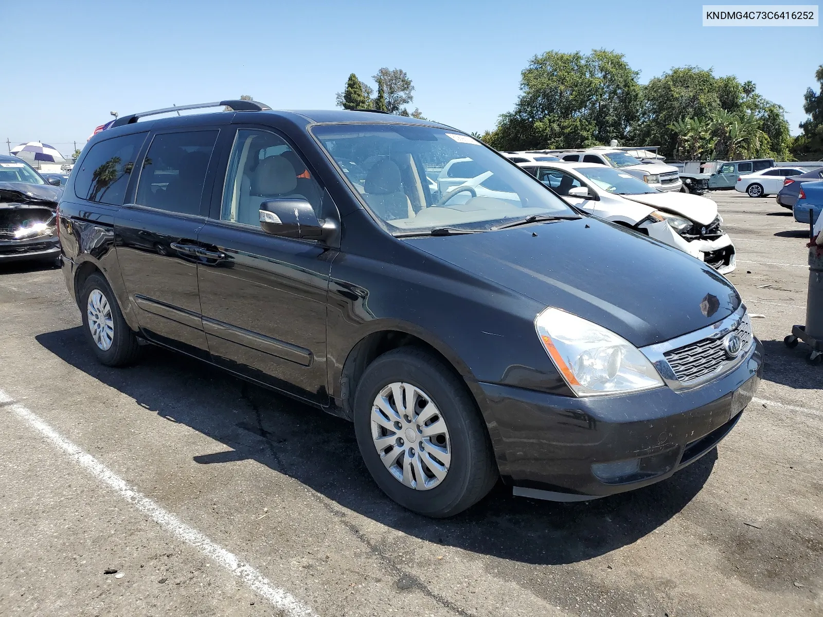 2012 Kia Sedona Lx VIN: KNDMG4C73C6416252 Lot: 60898004