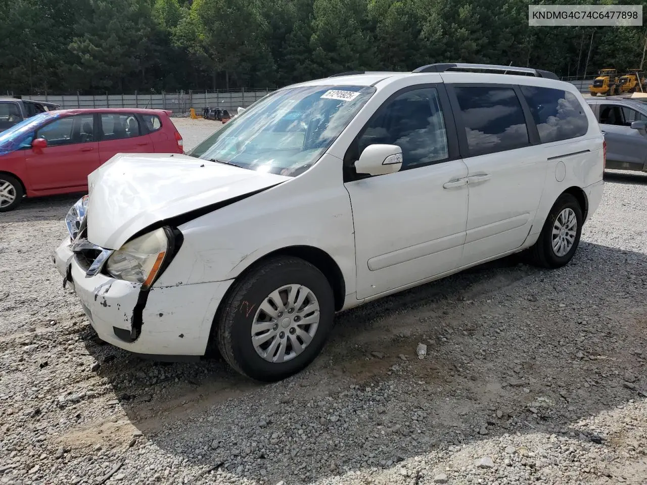 2012 Kia Sedona Lx VIN: KNDMG4C74C6477898 Lot: 61295925