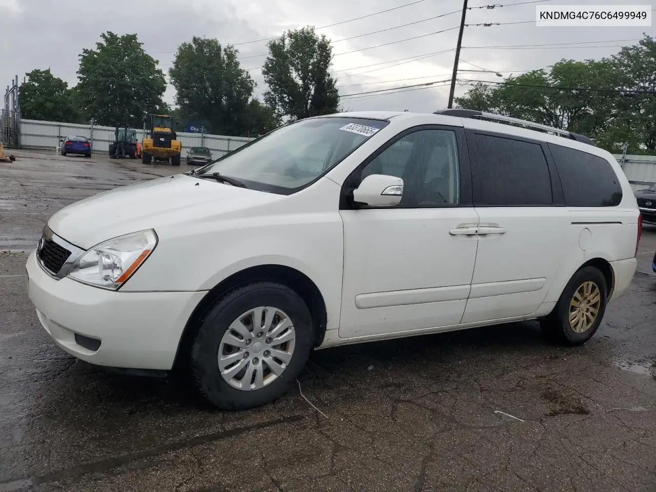 2012 Kia Sedona Lx VIN: KNDMG4C76C6499949 Lot: 63370665
