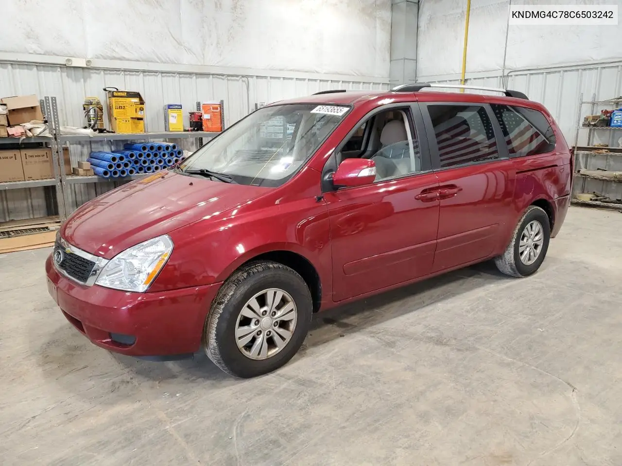 2012 Kia Sedona Lx VIN: KNDMG4C78C6503242 Lot: 65193655