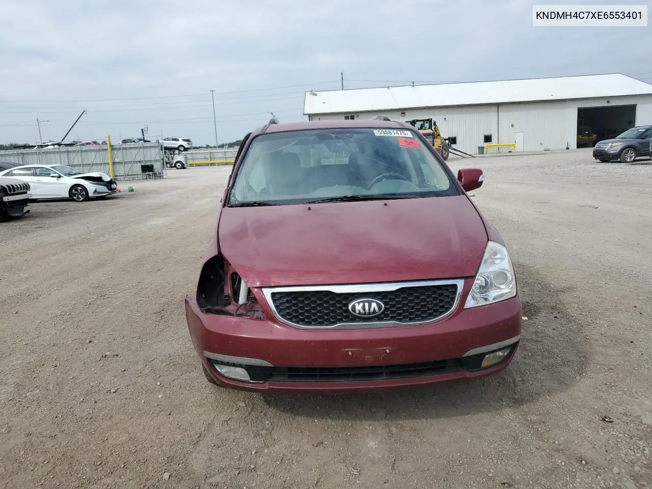 2014 Kia Sedona Ex VIN: KNDMH4C7XE6553401 Lot: 59881475