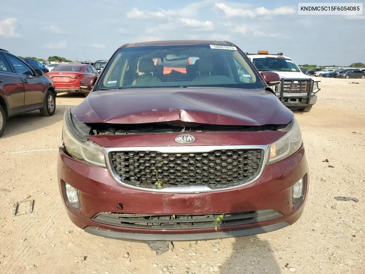 2015 Kia Sedona Ex VIN: KNDMC5C15F6054085 Lot: 58081915