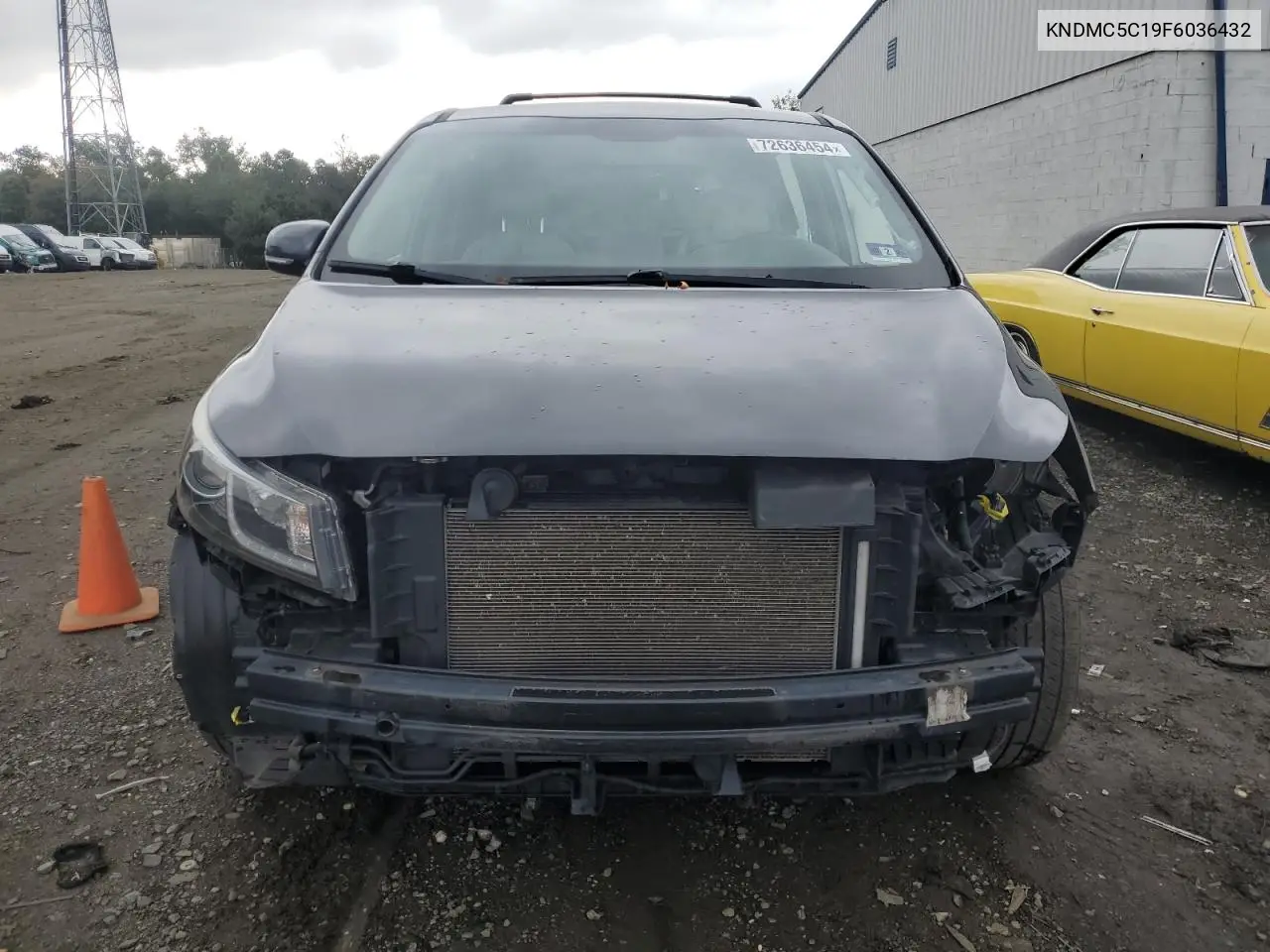 2015 Kia Sedona Ex VIN: KNDMC5C19F6036432 Lot: 72636454