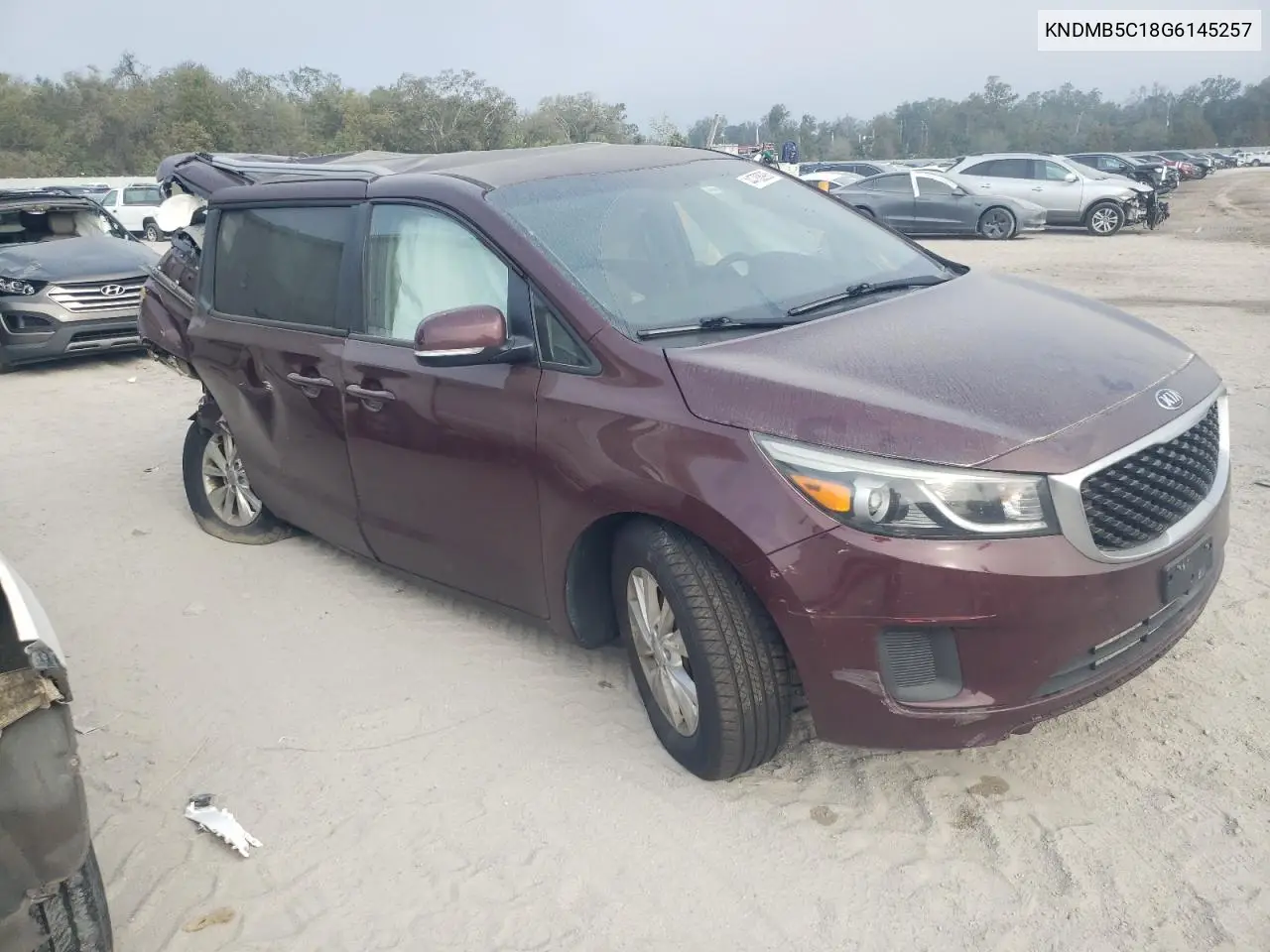 2016 Kia Sedona Lx VIN: KNDMB5C18G6145257 Lot: 44788995