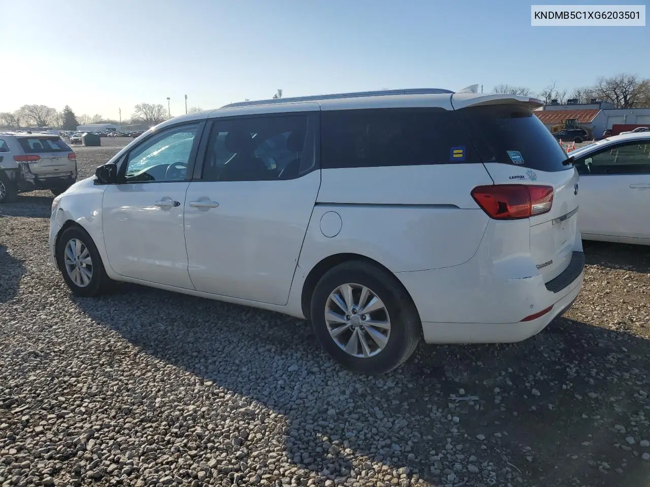 2016 Kia Sedona Lx VIN: KNDMB5C1XG6203501 Lot: 50640945