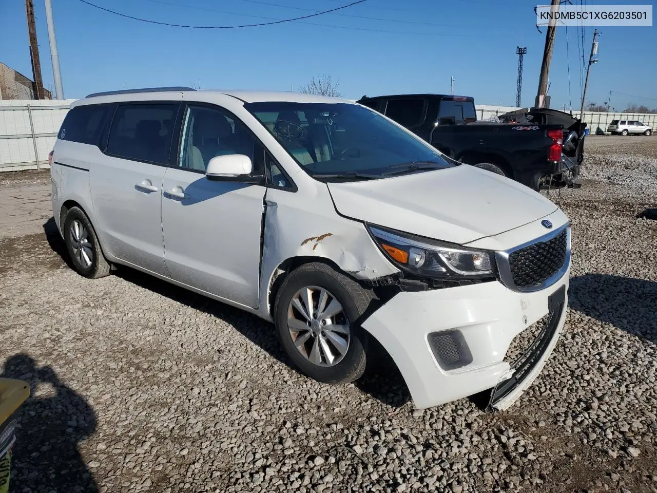 2016 Kia Sedona Lx VIN: KNDMB5C1XG6203501 Lot: 50640945
