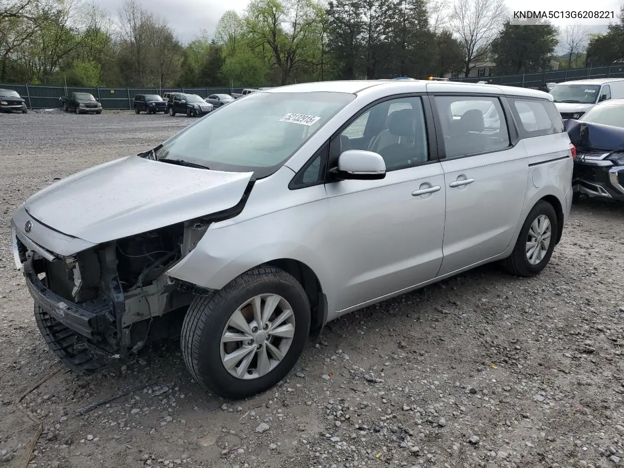 2016 Kia Sedona L VIN: KNDMA5C13G6208221 Lot: 52132915