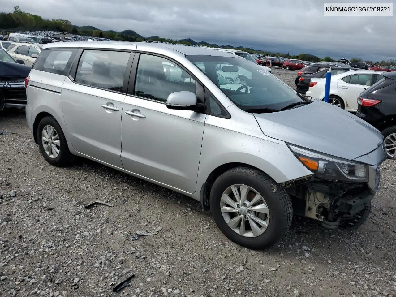 2016 Kia Sedona L VIN: KNDMA5C13G6208221 Lot: 52132915