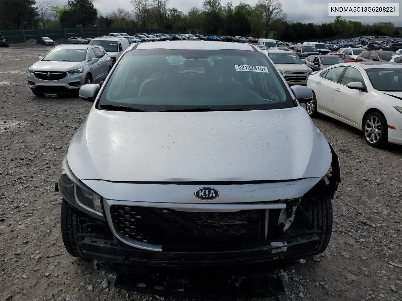 2016 Kia Sedona L VIN: KNDMA5C13G6208221 Lot: 52132915