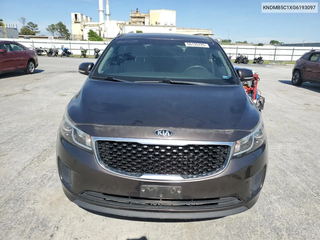 2016 Kia Sedona Lx VIN: KNDMB5C1XG6193097 Lot: 56135725