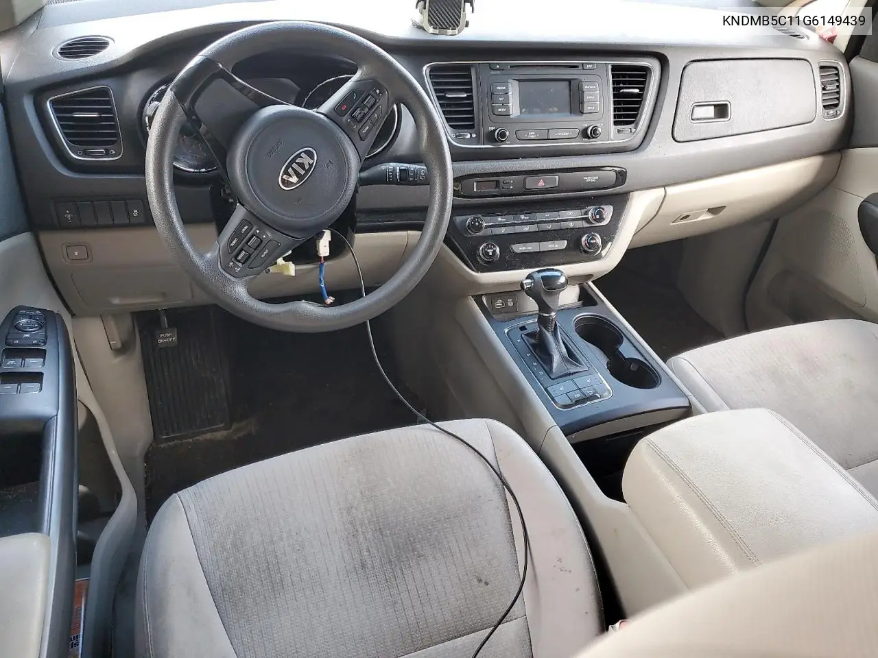 2016 Kia Sedona Lx VIN: KNDMB5C11G6149439 Lot: 56395165