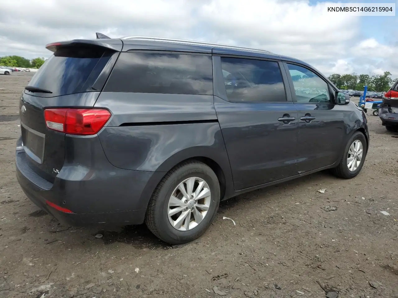 2016 Kia Sedona Lx VIN: KNDMB5C14G6215904 Lot: 56527925