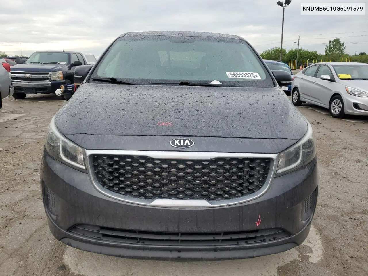 2016 Kia Sedona Lx VIN: KNDMB5C10G6091579 Lot: 56553575