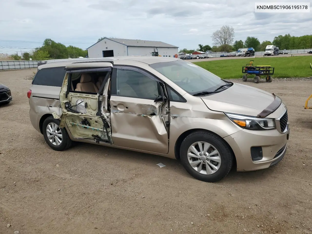 2016 Kia Sedona Lx VIN: KNDMB5C19G6195178 Lot: 56744395