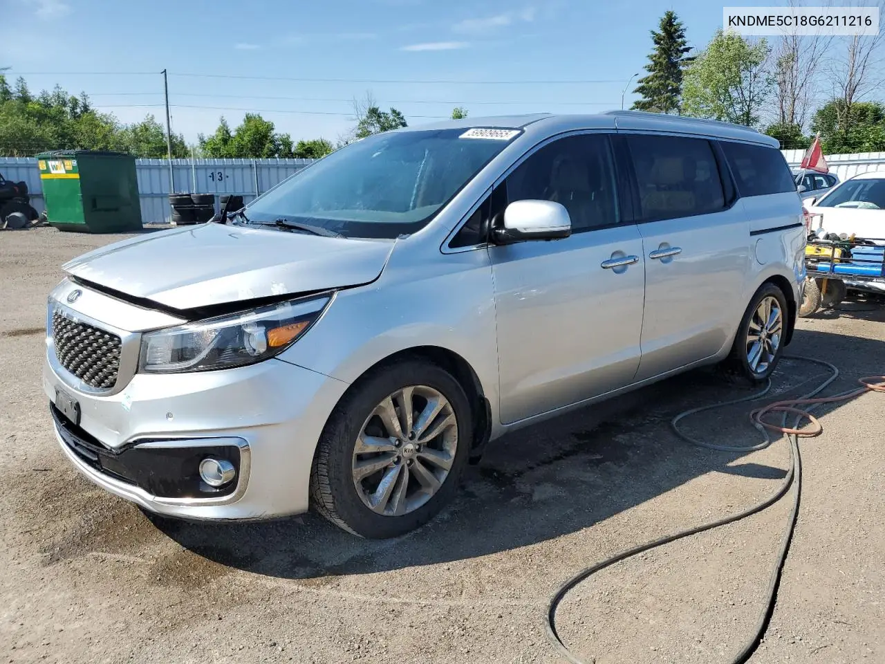 2016 Kia Sedona Sxl VIN: KNDME5C18G6211216 Lot: 59909665