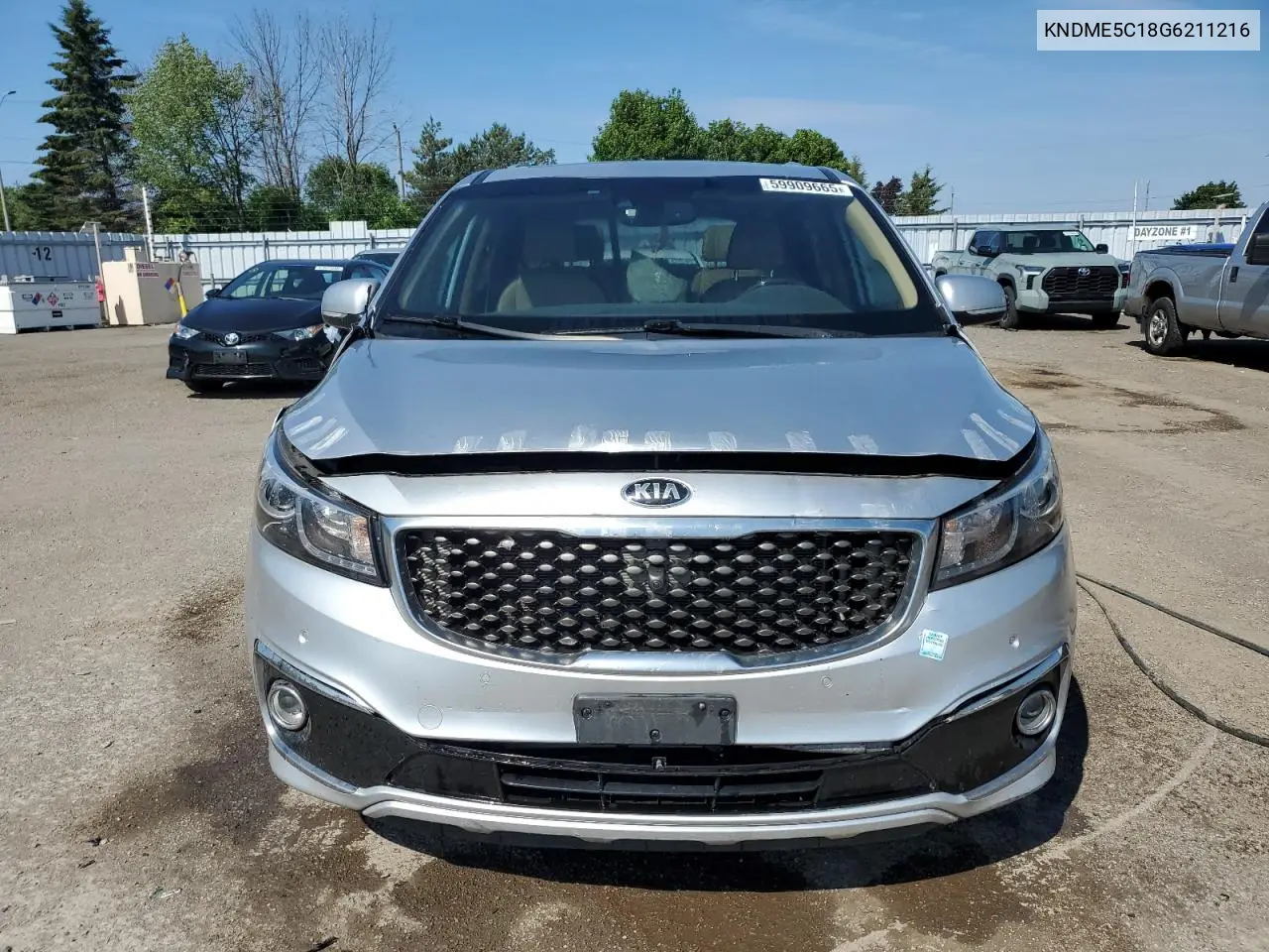 2016 Kia Sedona Sxl VIN: KNDME5C18G6211216 Lot: 59909665